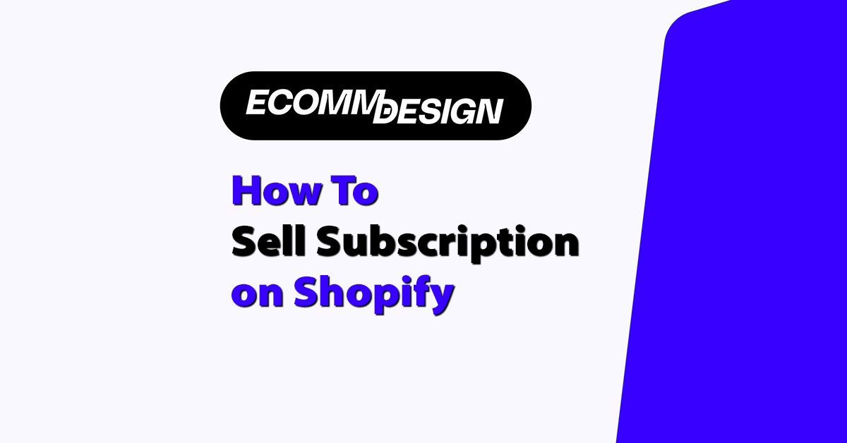 how to sell subscriptions on shopify