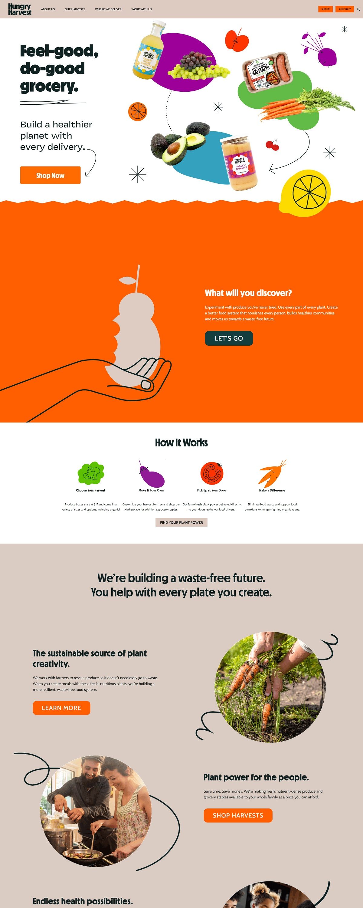 eCommerce website: Hungry Harvest