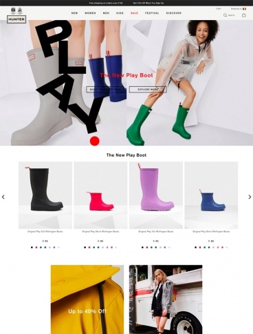 eCommerce website: Hunter