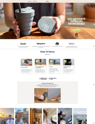 eCommerce website: Hunu