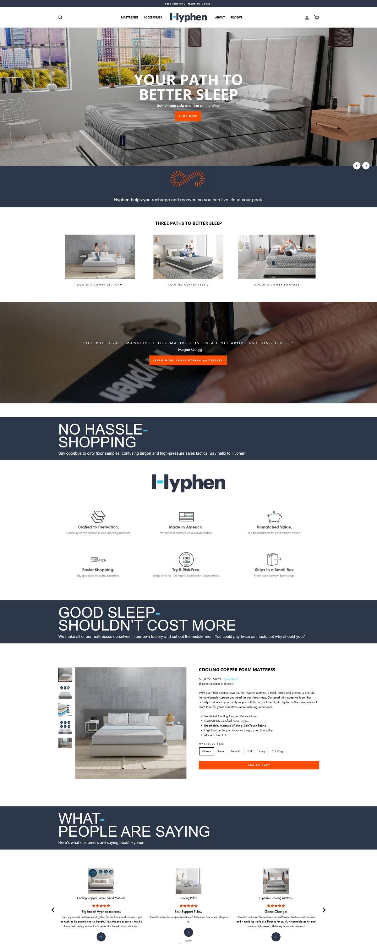 eCommerce website: Hyphen