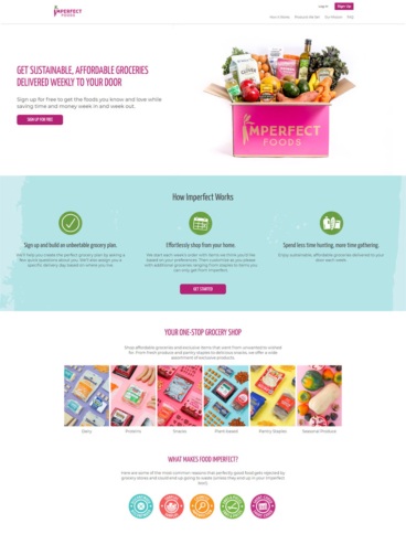 eCommerce website: Imperfect Foods