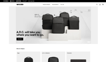 eCommerce website: Incase