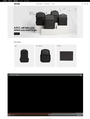 eCommerce website: Incase