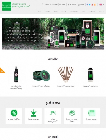 eCommerce website: Incognito UK