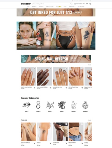eCommerce website: Inkbox