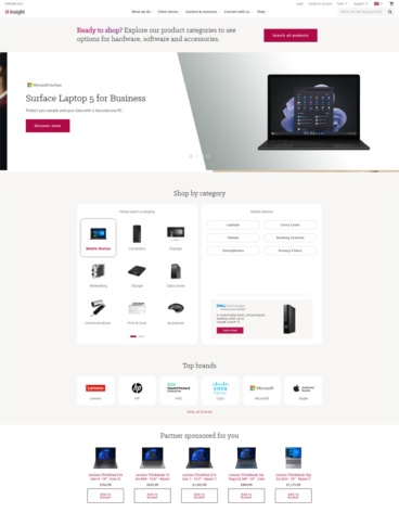 eCommerce website: Insight