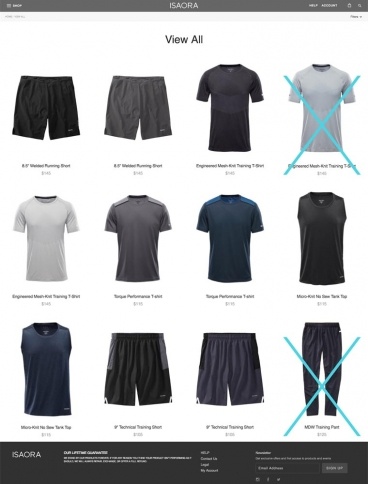 eCommerce website: Isaora