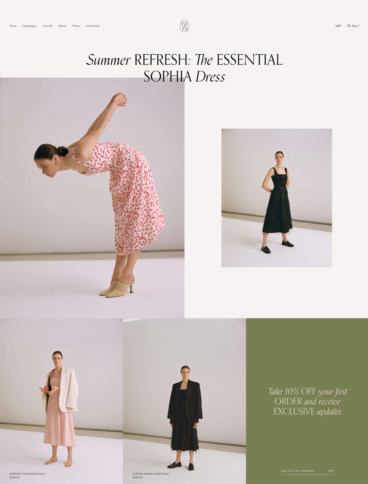 eCommerce website: Isabelle Fox