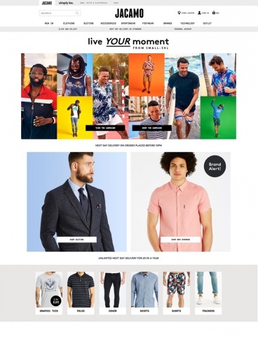 eCommerce website: Jacamo