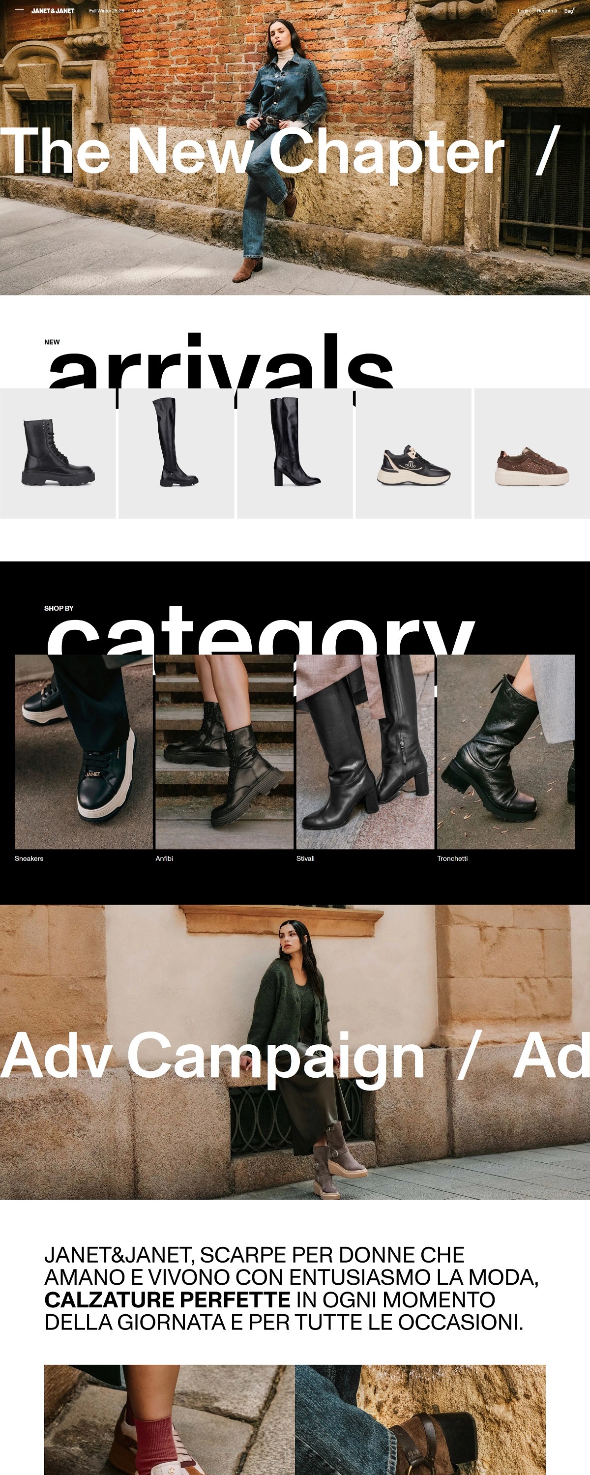 eCommerce website: Janet & Janet