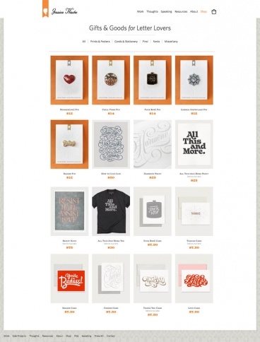 eCommerce website: Jessica Hische