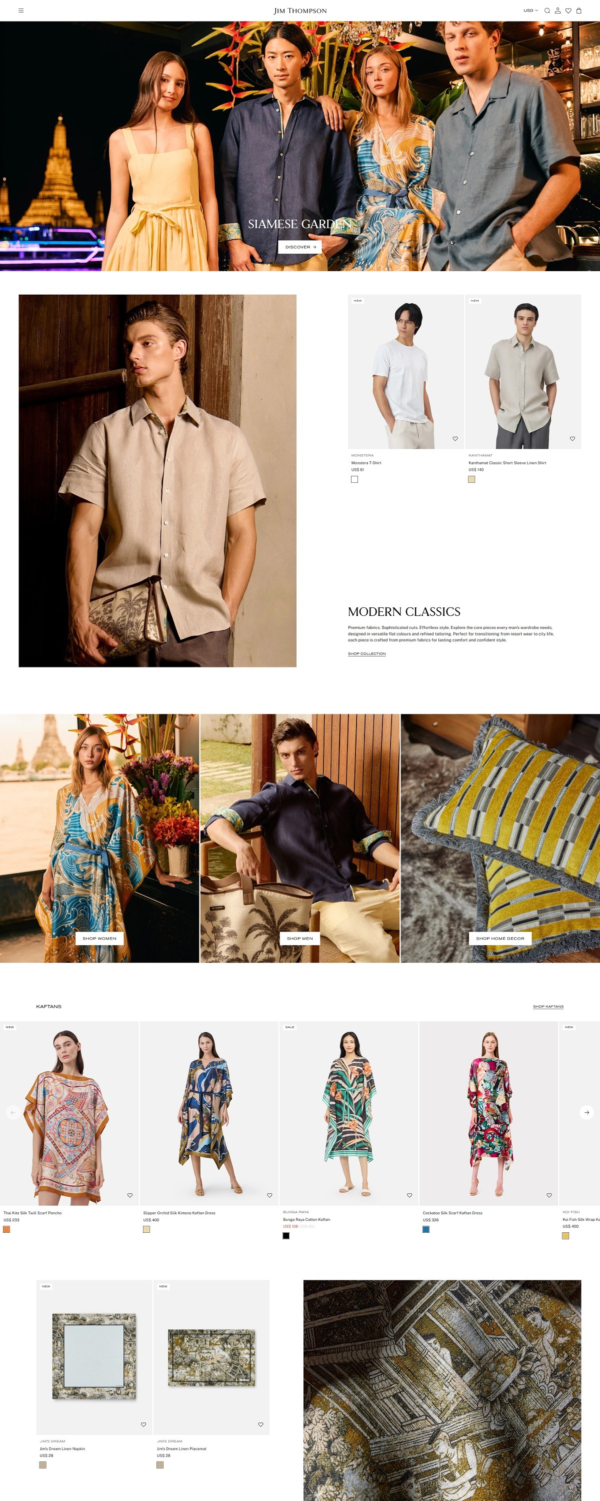eCommerce website: Jim Thompson