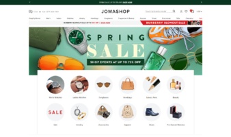eCommerce website: Jomashop