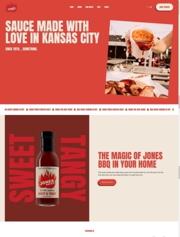 eCommerce website: Jones Bar-B-Q
