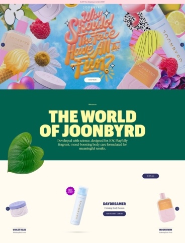 eCommerce website: Joonbyrd