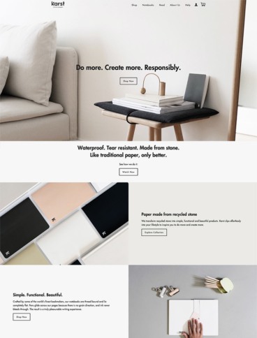 eCommerce website: Karst