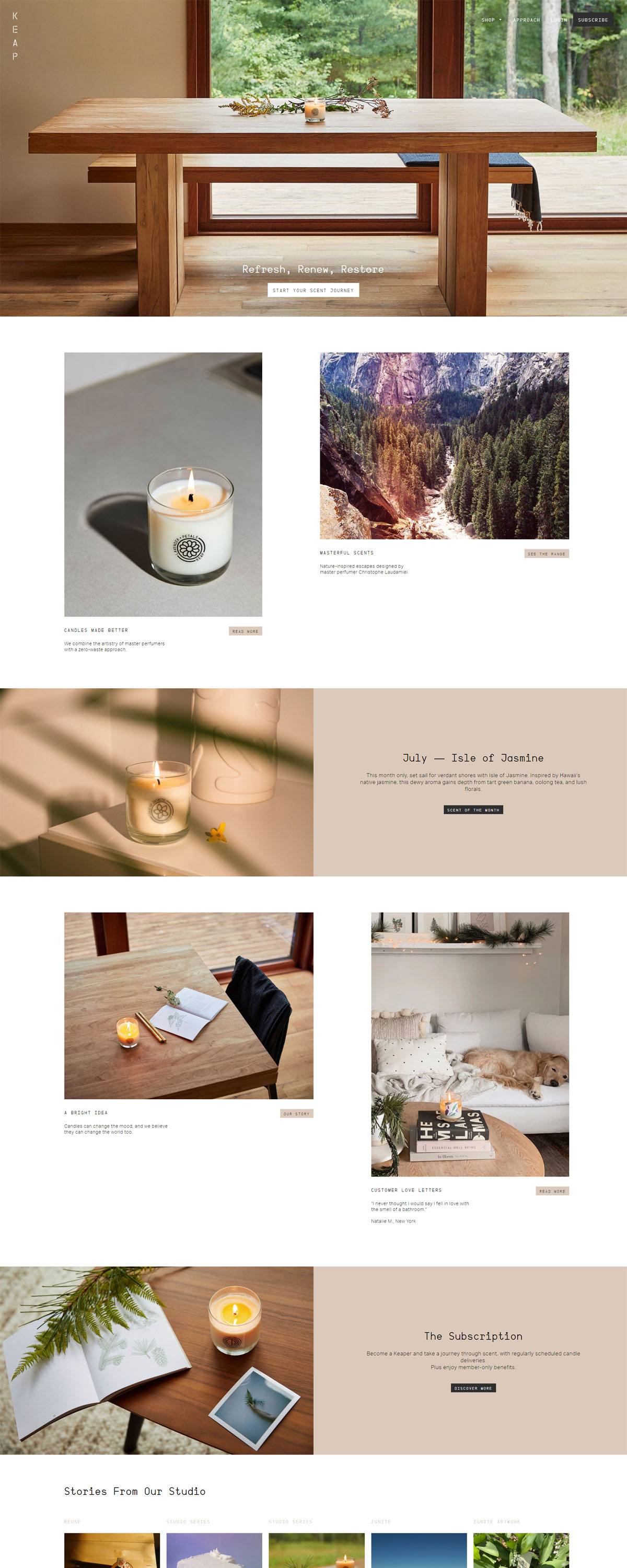eCommerce website: Keap