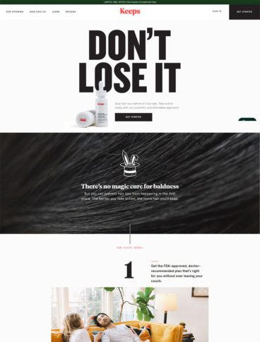 eCommerce website: Keeps