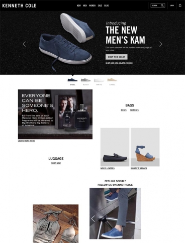 eCommerce website: Kenneth Cole