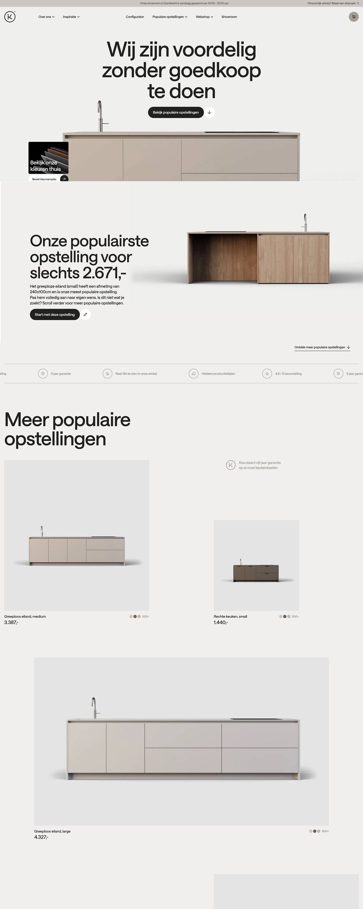 eCommerce website: KeukenKastenFabrie