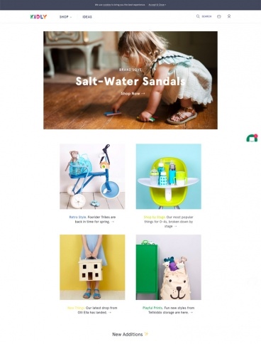 eCommerce website: KIDLY