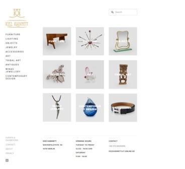 eCommerce website: Kiez Kabinett