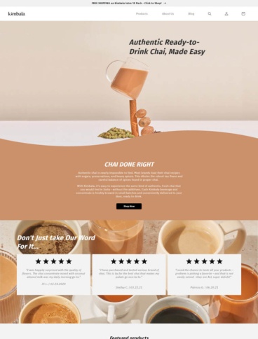 eCommerce website: Kimbala