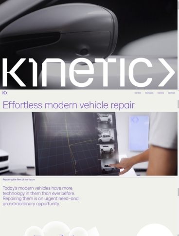 eCommerce website: Kinetic