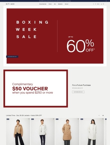 eCommerce website: Kit and Ace