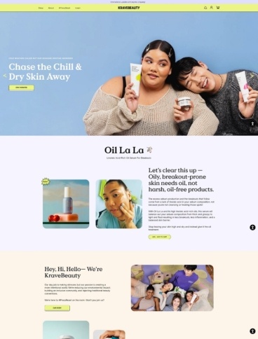 eCommerce website: KraveBeauty