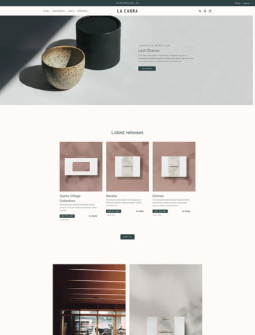 eCommerce website: La Cabra