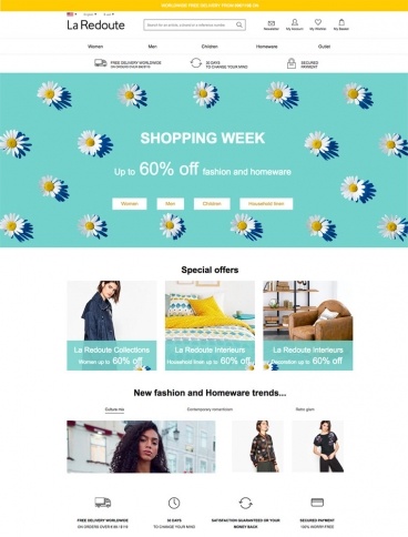 eCommerce website: La Redoute
