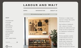 eCommerce website: Labour and Wait