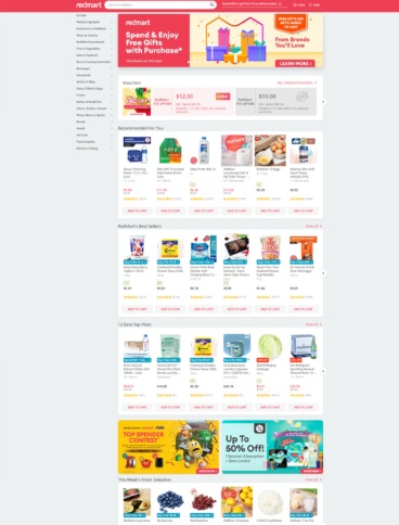 eCommerce website: RedMart