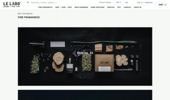 eCommerce website: Le Labo Fragrances