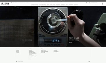 eCommerce website: Le Labo Fragrances