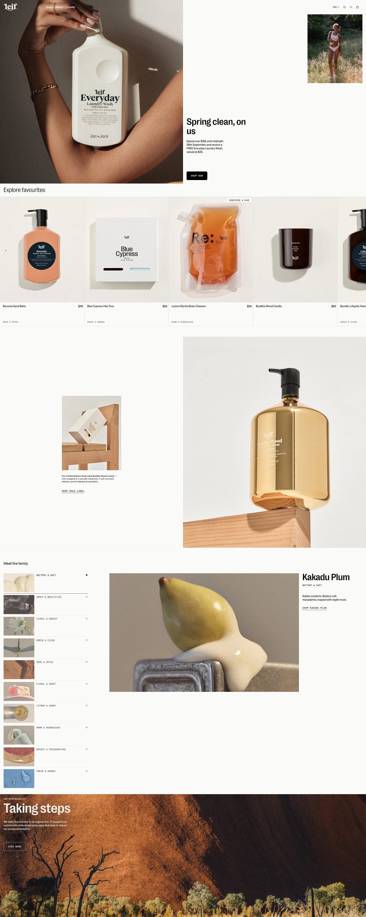 eCommerce website: Leif