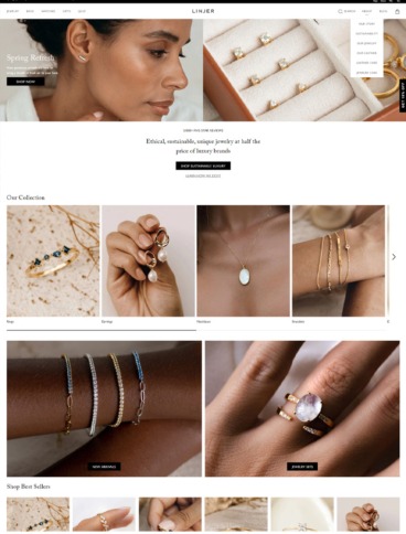 eCommerce website: Linjer