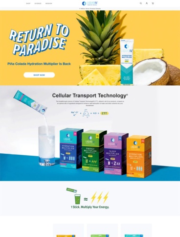 eCommerce website: Liquid IV