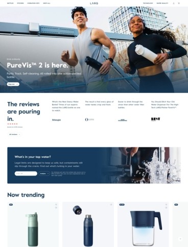 eCommerce website: LARQ