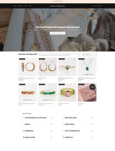 eCommerce website: Local Eclectic