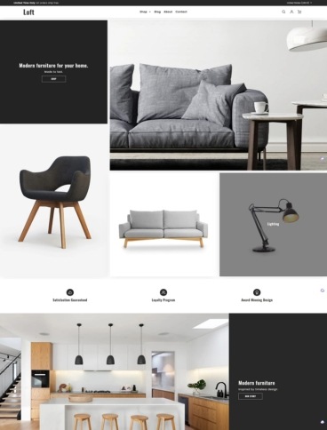 eCommerce website template: Loft