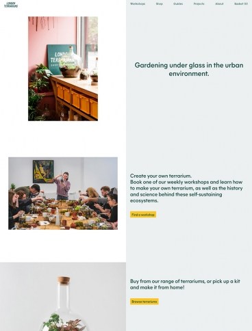 eCommerce website: London Terrariums