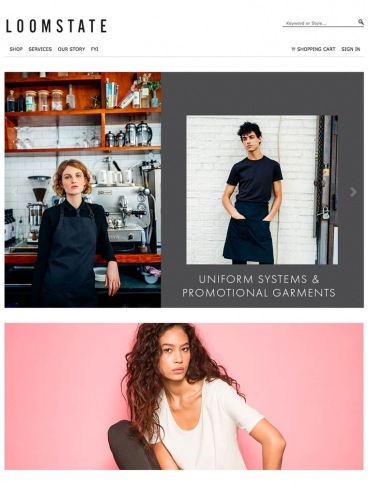 eCommerce website: Loomstate