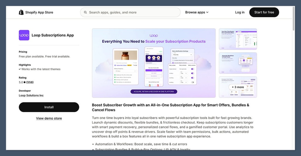 Loop-Subscriptions-App