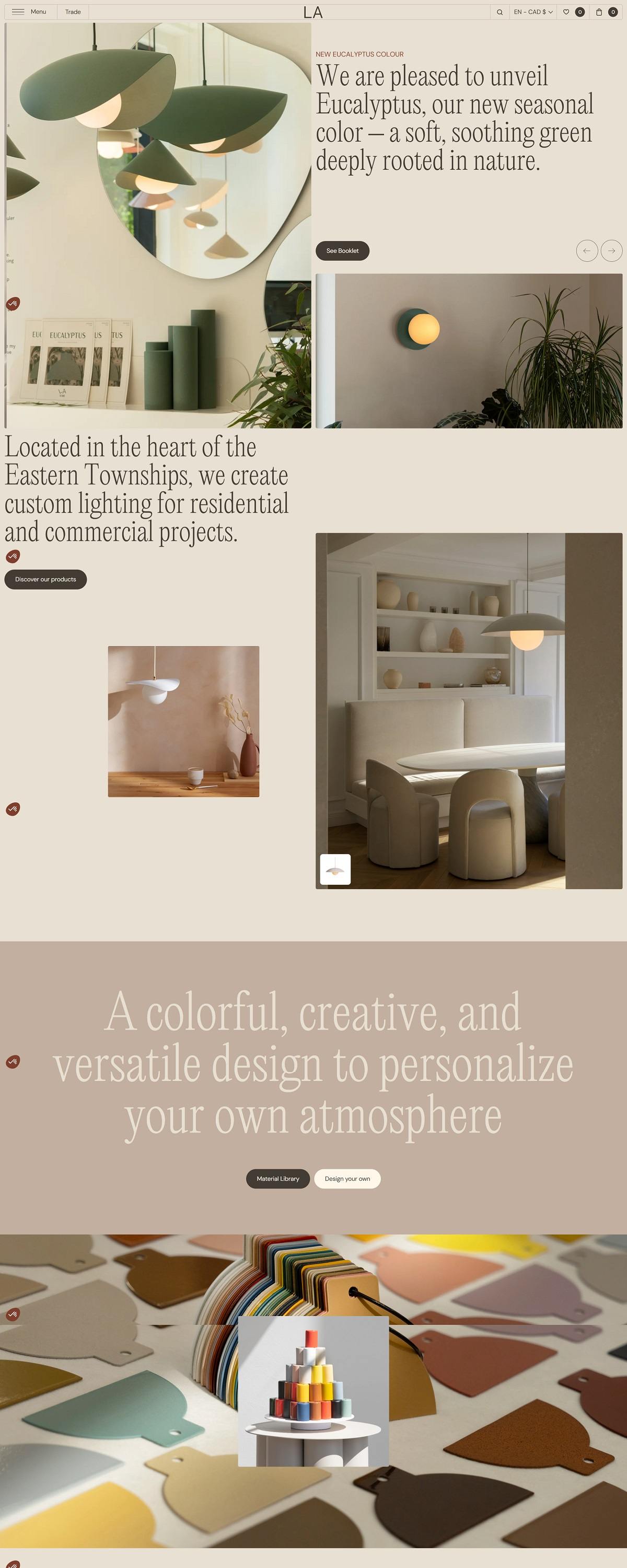 eCommerce website: Luminaire Authentik