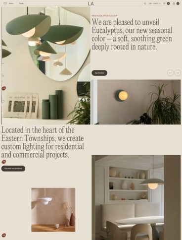 eCommerce website: Luminaire Authentik