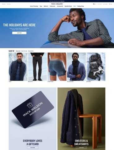 eCommerce website: Mack Weldon