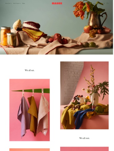 eCommerce website: Madre